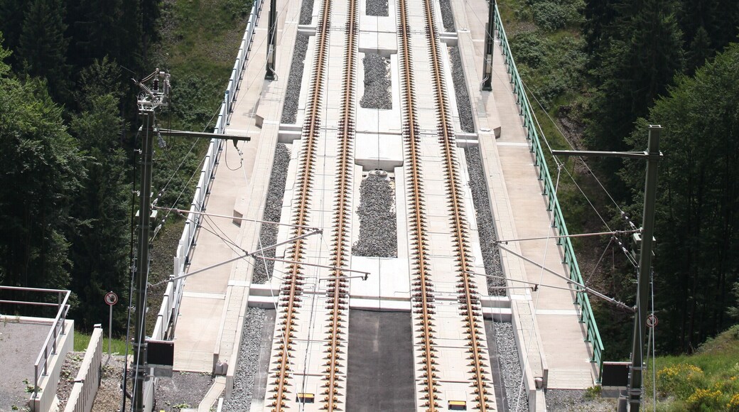 Dunkeltalbrücke, Einschnitt Kohlitschberg, Grubentalbrücke, Tunnel Goldberg