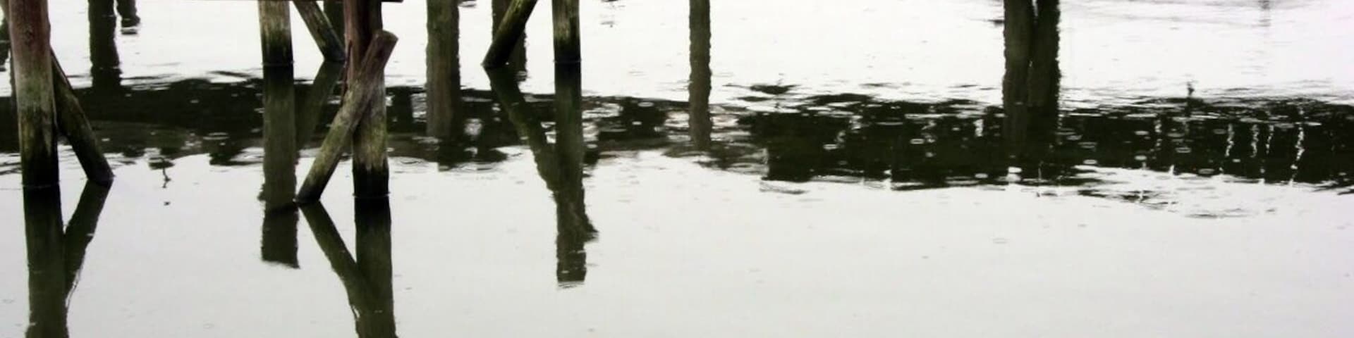 Reflection under the bridge.