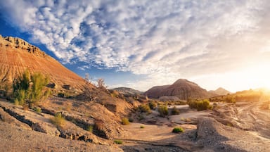 Sunrise in the desert mountains