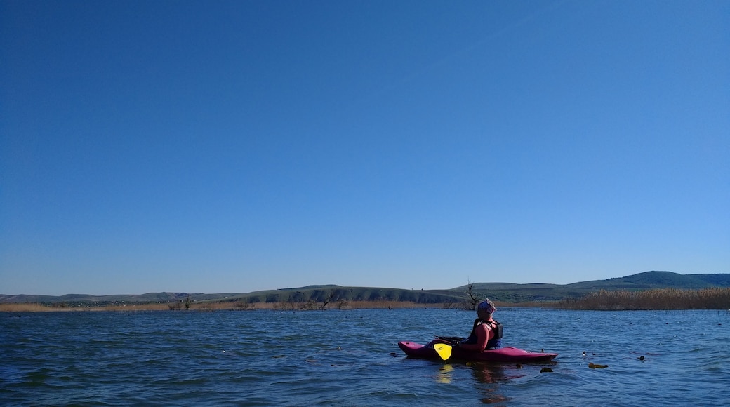 We struggled to reach this lake by our kayaks years in a row. Last spring (April 2018), the water level was high, so we managed to paddle the narrow canals and get to it.
In spite of the wind, it felt peaceful. It really did.
#waterlust #blue