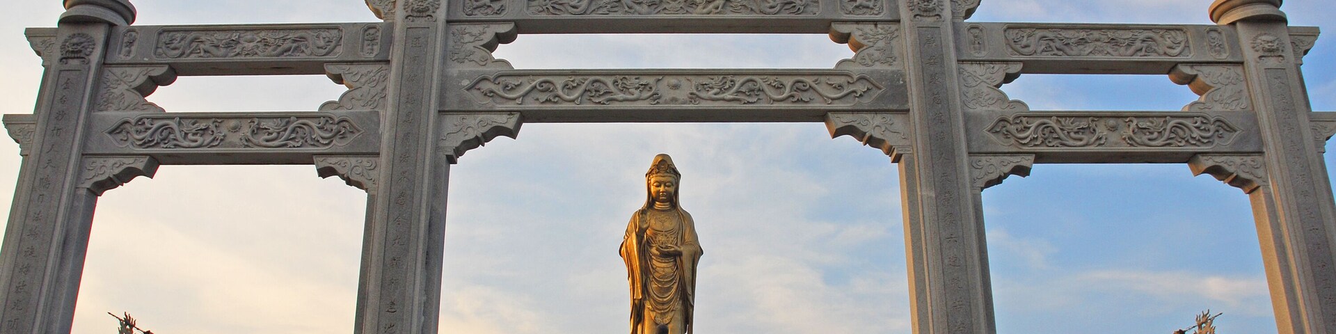 South Beach GuanYin 33 meters bronze statue.