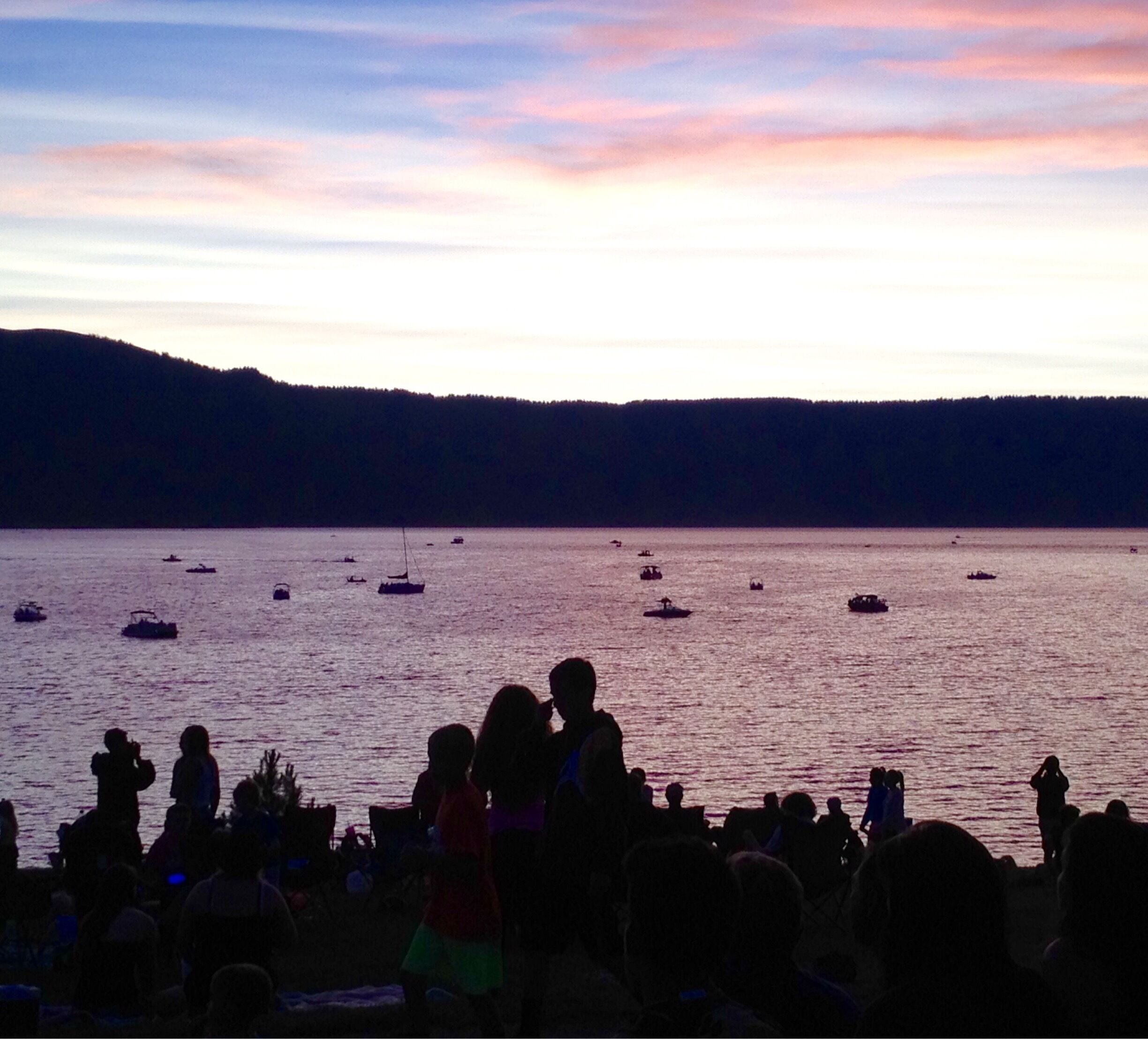 The view over Lake Cascade as we wait for the fireworks to start. This little town of Cascade puts on a pretty good fireworks show and parade on 4th of July.