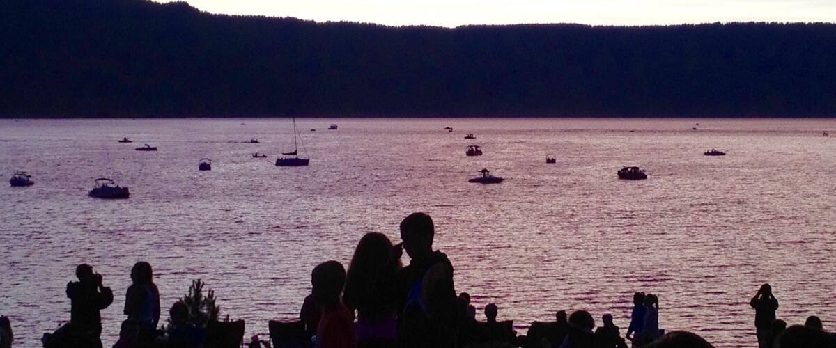 The view over Lake Cascade as we wait for the fireworks to start. This little town of Cascade puts on a pretty good fireworks show and parade on 4th of July.