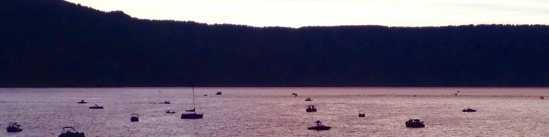 The view over Lake Cascade as we wait for the fireworks to start. This little town of Cascade puts on a pretty good fireworks show and parade on 4th of July.