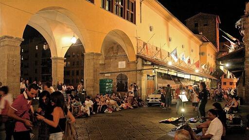 Taken at night while troving around Florence. I decided to chill like the rest of the crowd and sat listening to the musician playing the guitar and singing. He did a good job at entertaining us.