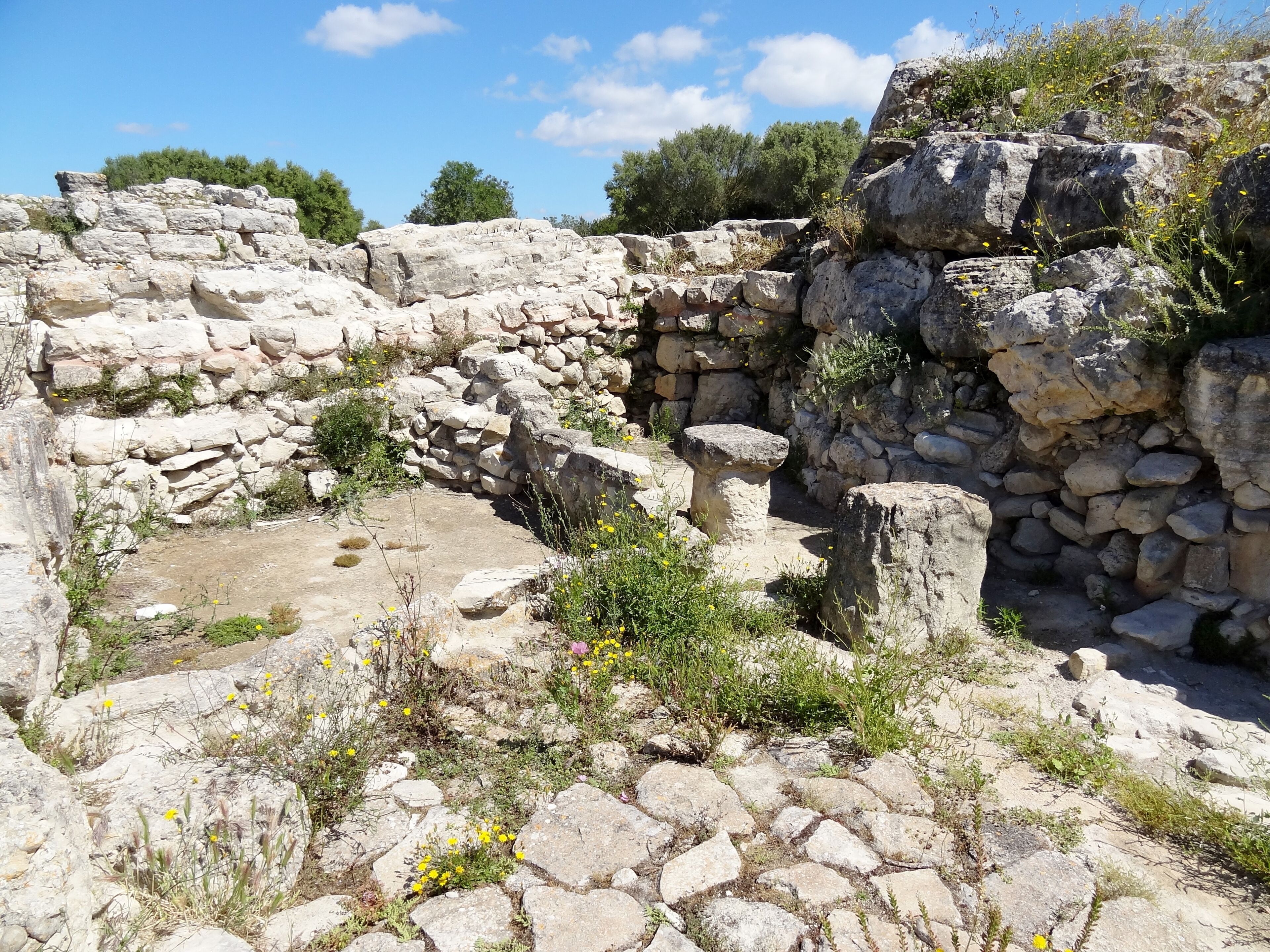 Nachtalaiotisches Haus 1 der Ausgrabungsstätte von Son Fornés, Gemeinde Montuïri, Mallorca, Spanien