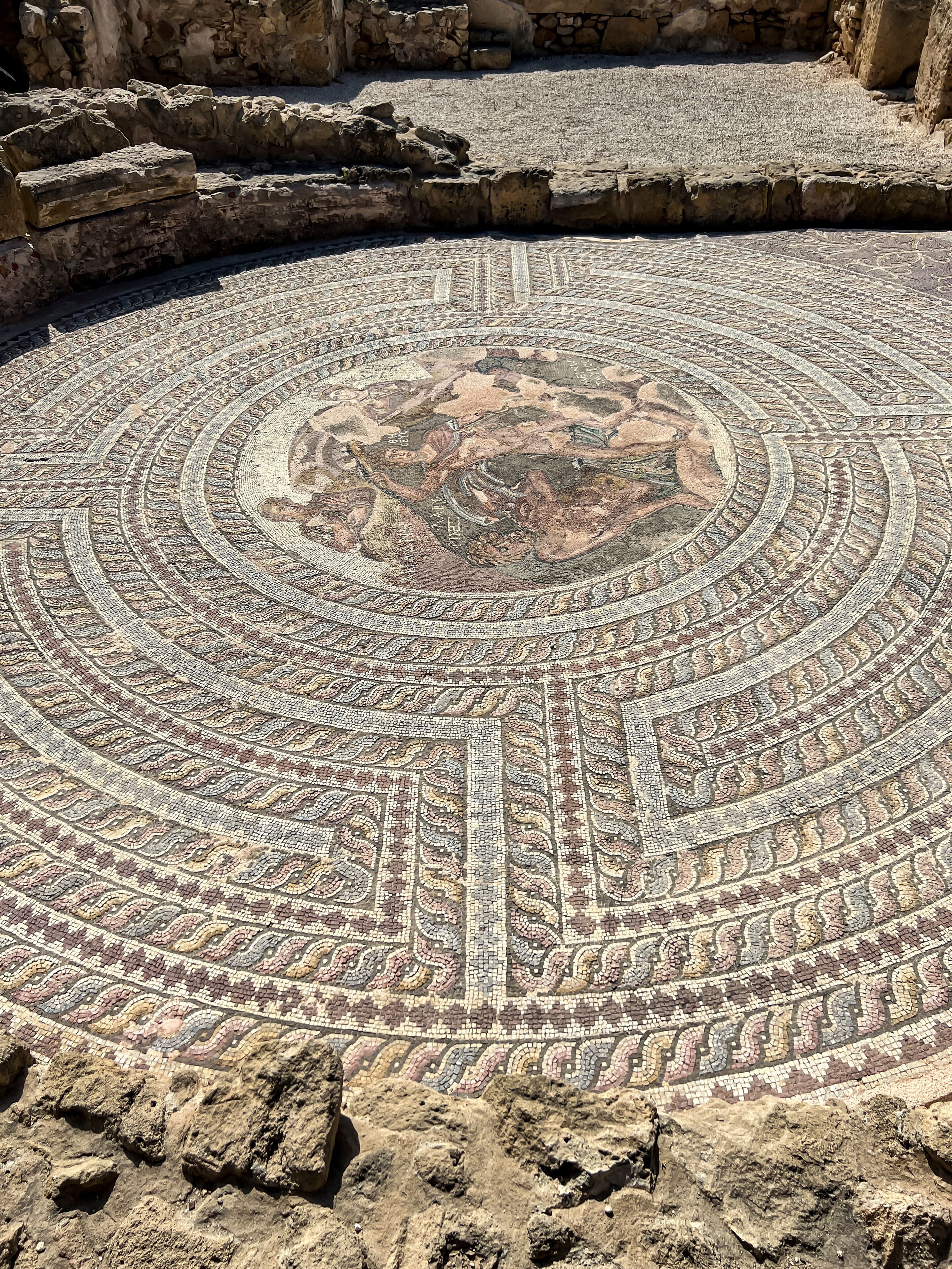 Nea Paphos Archaeological Park - an archaeological complex encompassing the ruins of an ancient Greek and Roman city located near the port of the modern city of Paphos in Cyprus