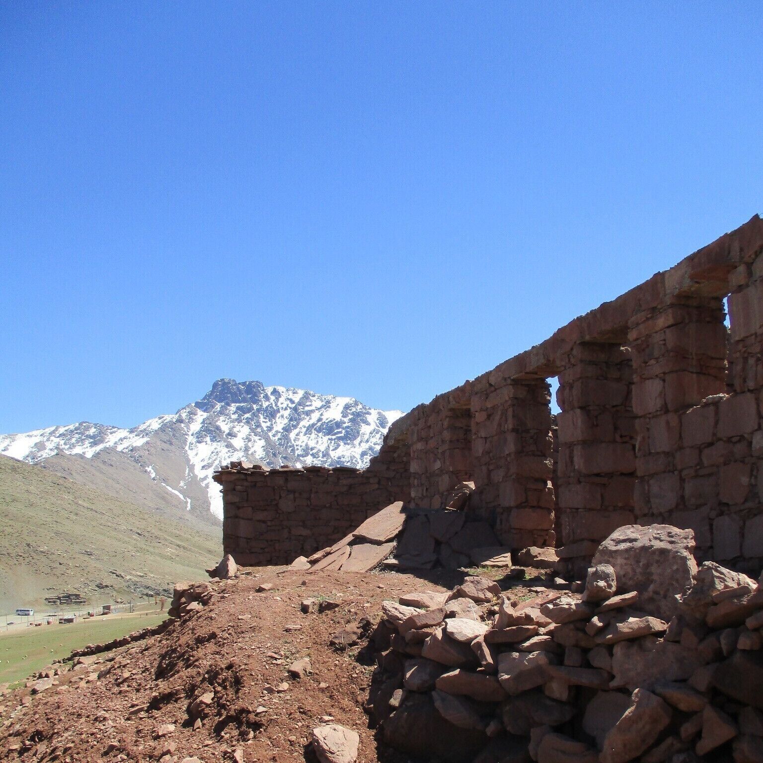 Before these homes fell into ruin, they had magnificent views of the High Atlas Mountains, and a lake that is to the right of this shot.
They are now used during the summer by sheepherders while they graze their flocks.
https://davenotravels.blog