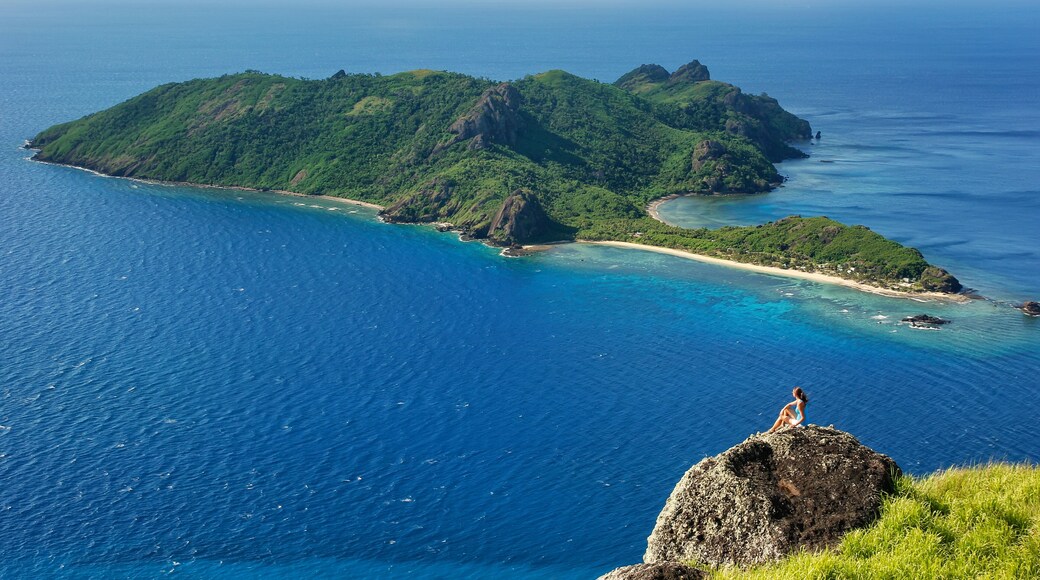 View of Kuata Island from Vatuvula Volcano on Wayaseva Island, Yasawas, Fiji