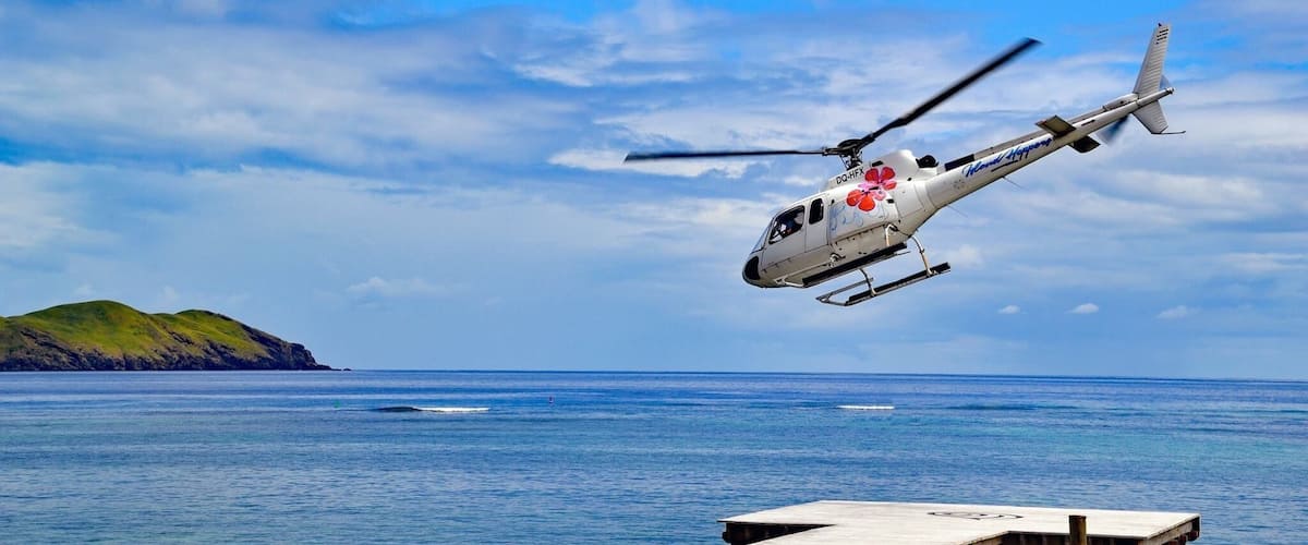 Arrivals and departures on Tokoriki Island, Fiji.