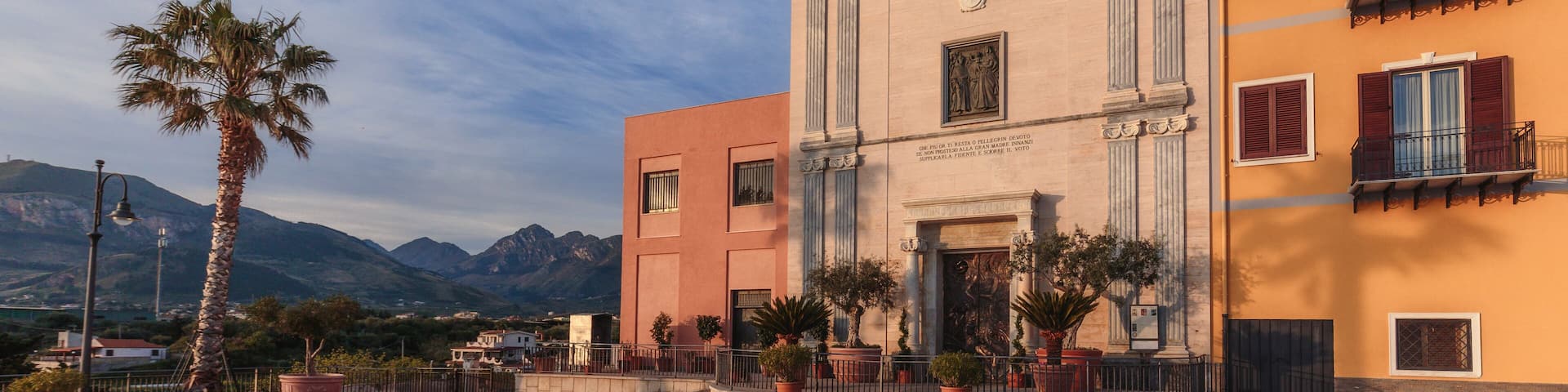 Coastal Town of Altavilla on Sicily in Early Spring