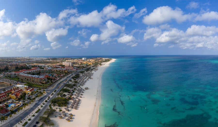 Eagle Beach, Aruba von oben