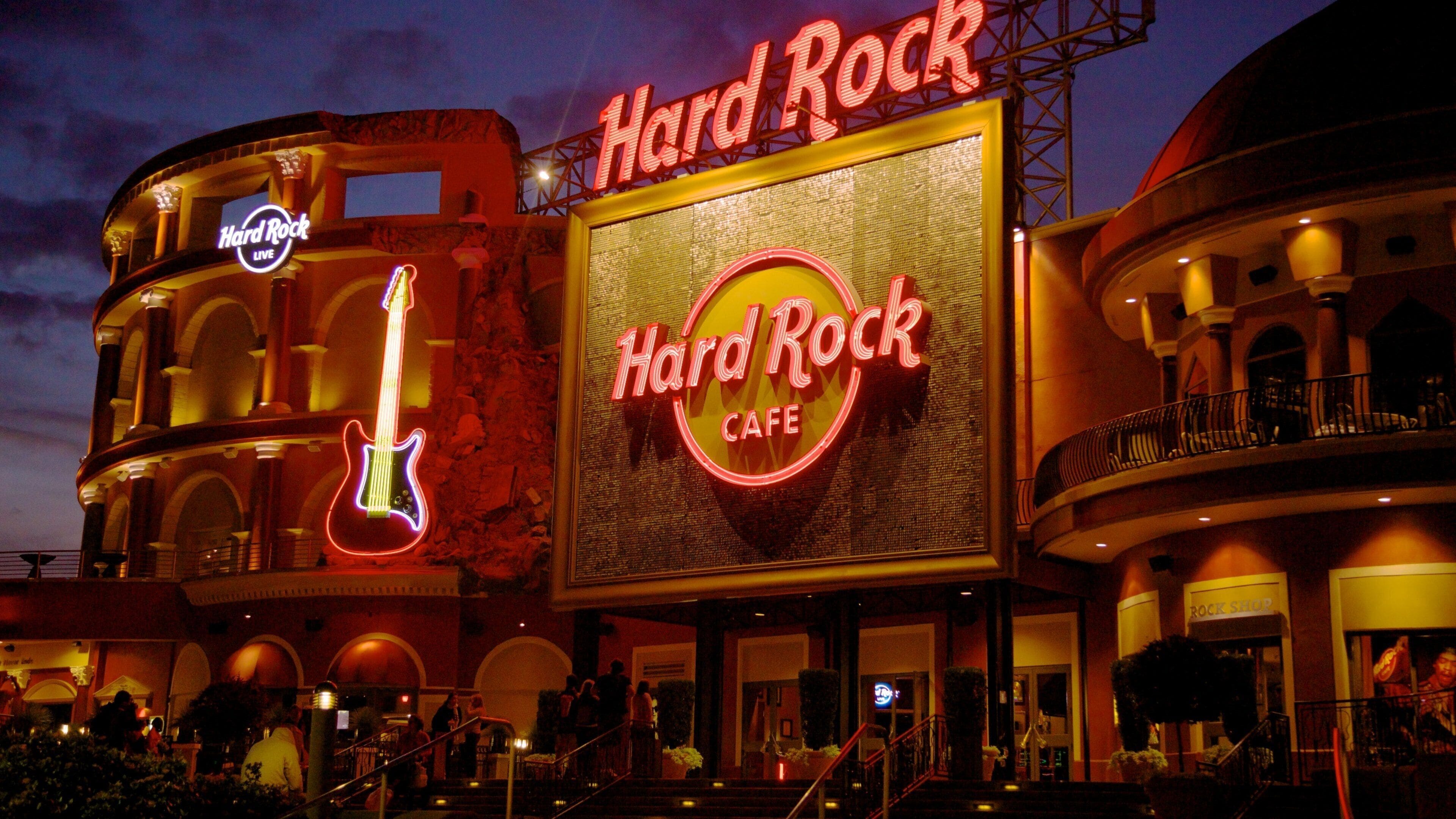 Universal Studios Florida® featuring night scenes, a city and signage