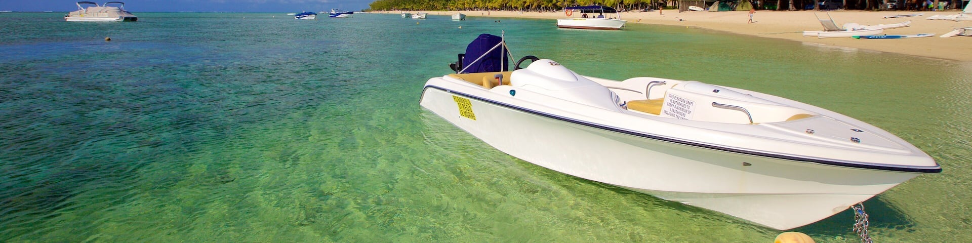 Le Morne which includes a bay or harbour and boating