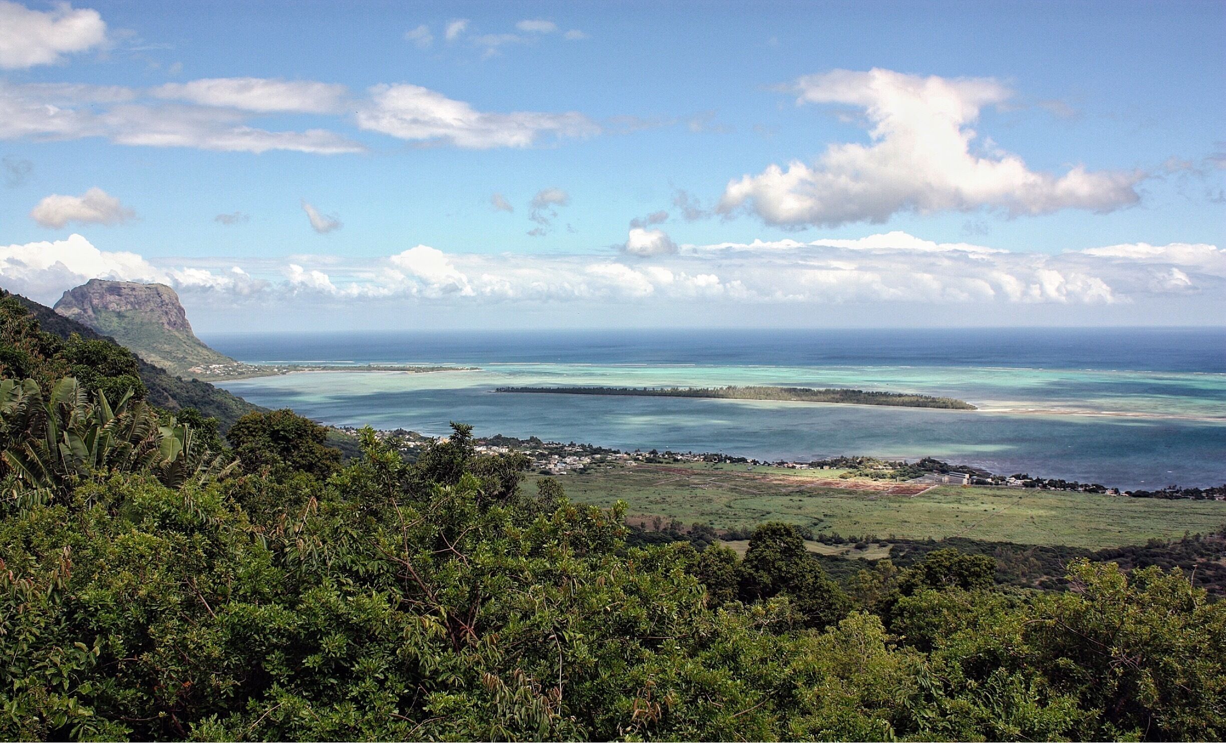 Le Morne Brabant on the left . 