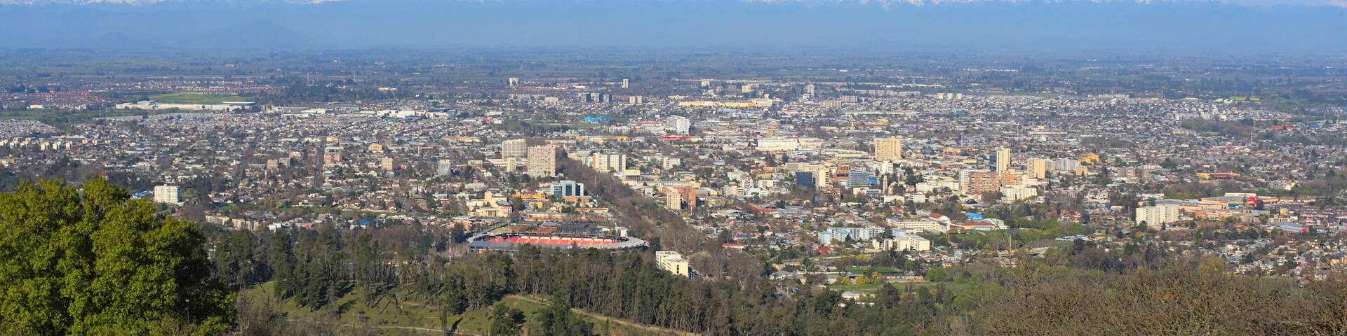 Aerial view of chilean small town, Talca, Maule