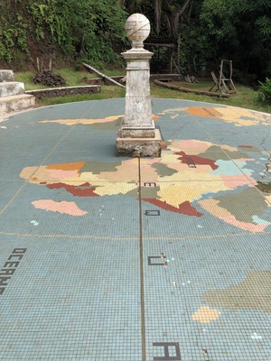 If you come here, you can take pictures straddle the equator.
