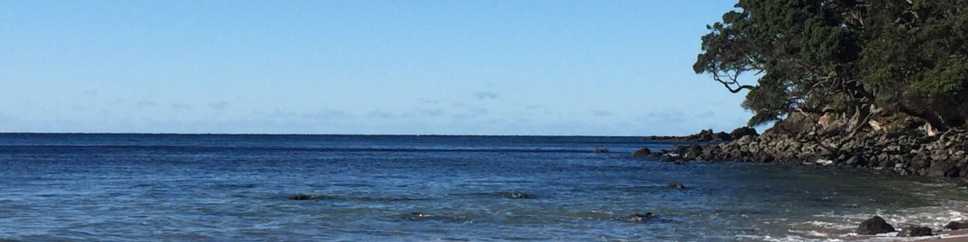 Awesome place to have a hot soak during New Zealand's winter months...if you're up to braving the chill in the air...plus it's a gorgeous view. Just find a spot at low tide, dig a hole and watch the warm water bubble up from the hot earth below #wanderlust