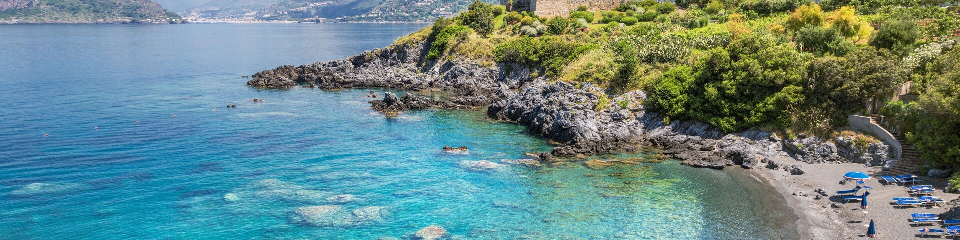 Beach at San Nicola Arcella, Calabria, Italy