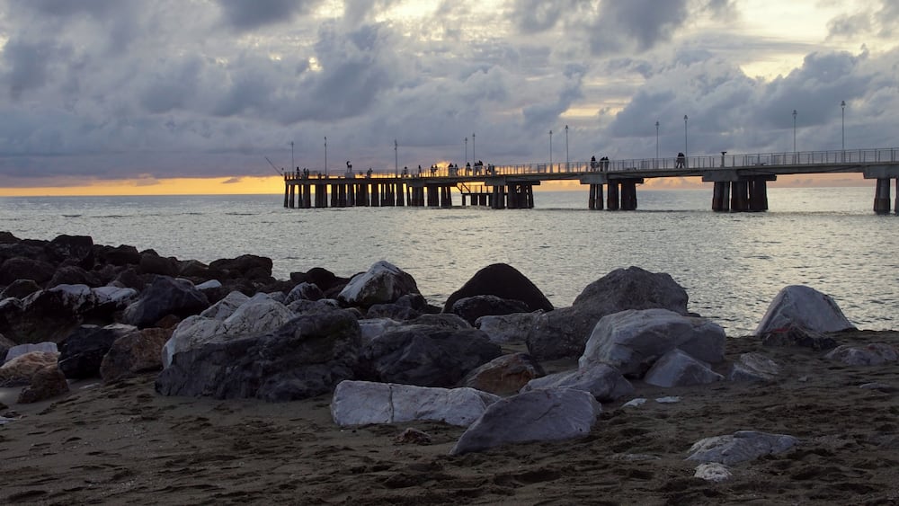 sunset on the beach