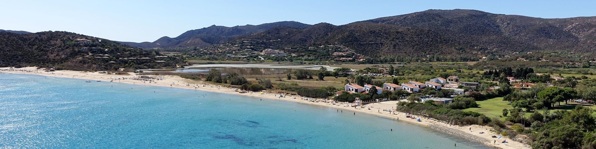 Strand Sa Colonia (Spiaggia della Colonia), Gemeinde Domus de Maria, Sardinien, Italien