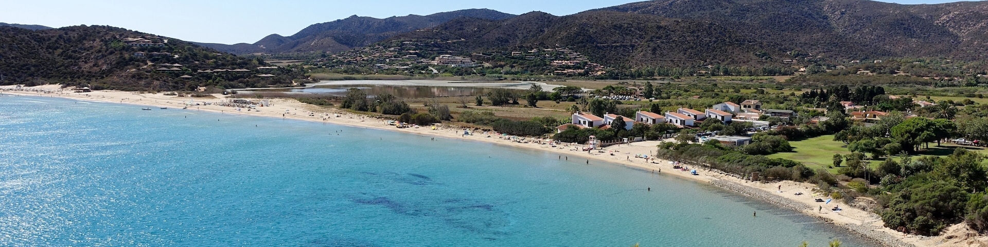 Strand Sa Colonia (Spiaggia della Colonia), Gemeinde Domus de Maria, Sardinien, Italien