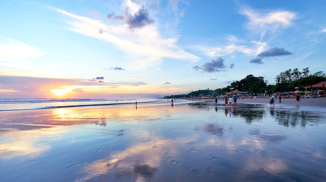 Beautiful landscape. Sunset on the sea shore. Bali, Indonesia.
