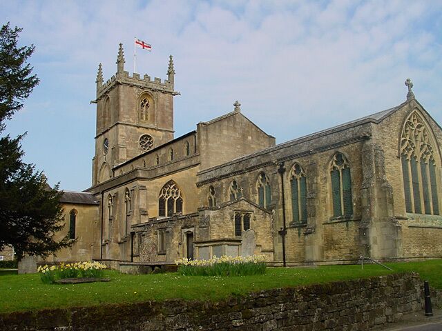 St Mary the Virgin parish church, Gillingham, Dorset, seen from the southeast, with the 14th-century chancel on the right