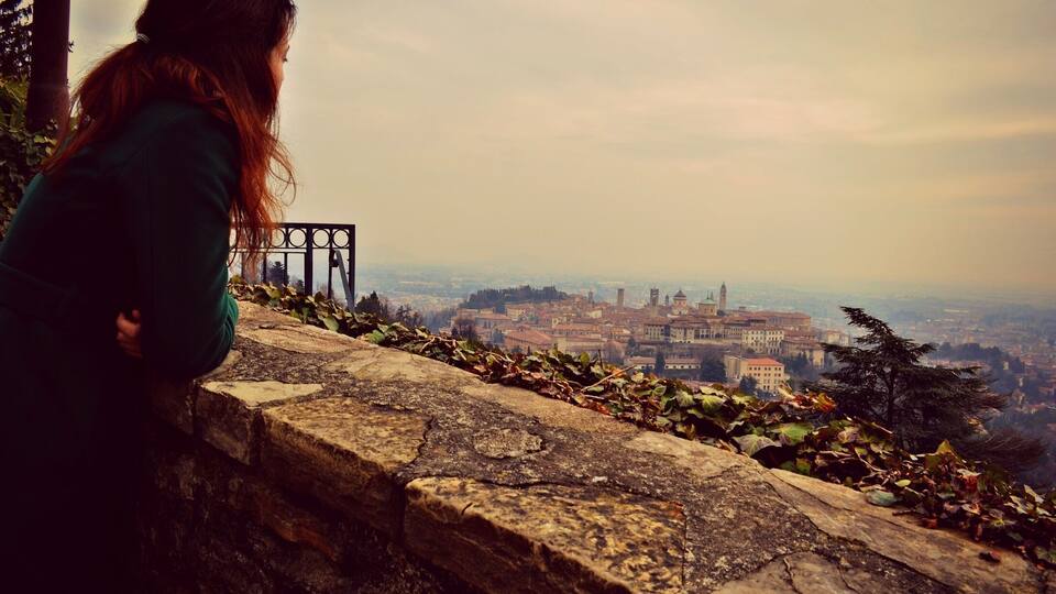 Take the second funicolare in Bergamo to have this incredible view of Bergamo Citta Alta