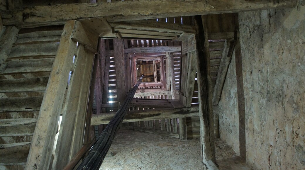 If you want to enjoy the view from the top of the Saint Euhemia's Church in Rovinj. You need to climb up these old wooden stairs.