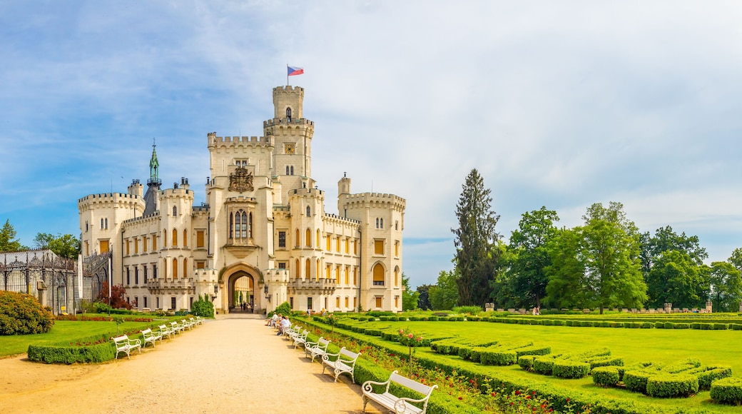 Hluboka Castle, historic chateau in Hluboka nad Vltavou in South Bohemia, Czech Republic