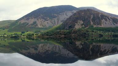 Panoramic view over Ennerdale Water to the East, Lake District