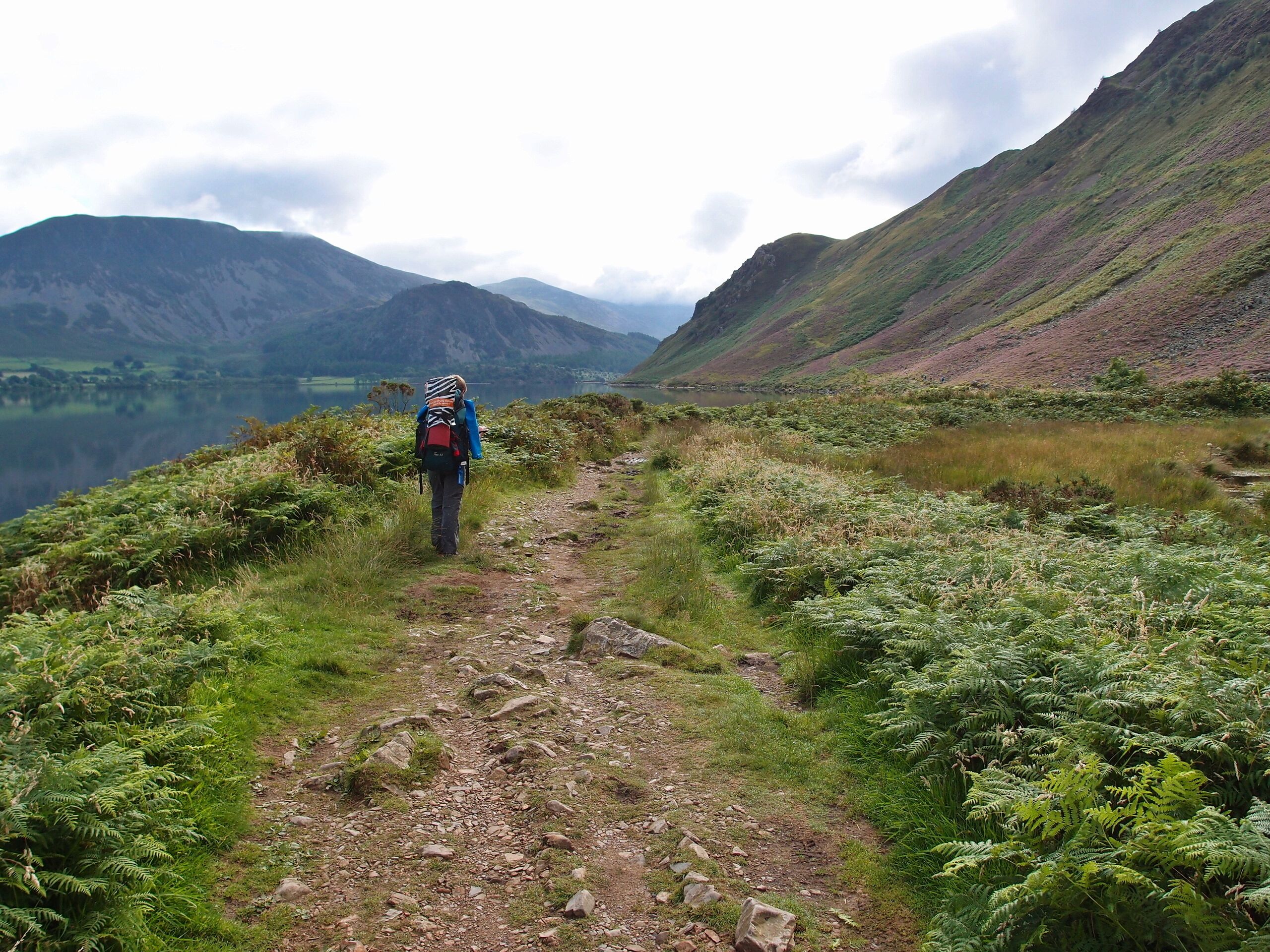 Walking the Coast to Coast Walk past Ennerdale Water