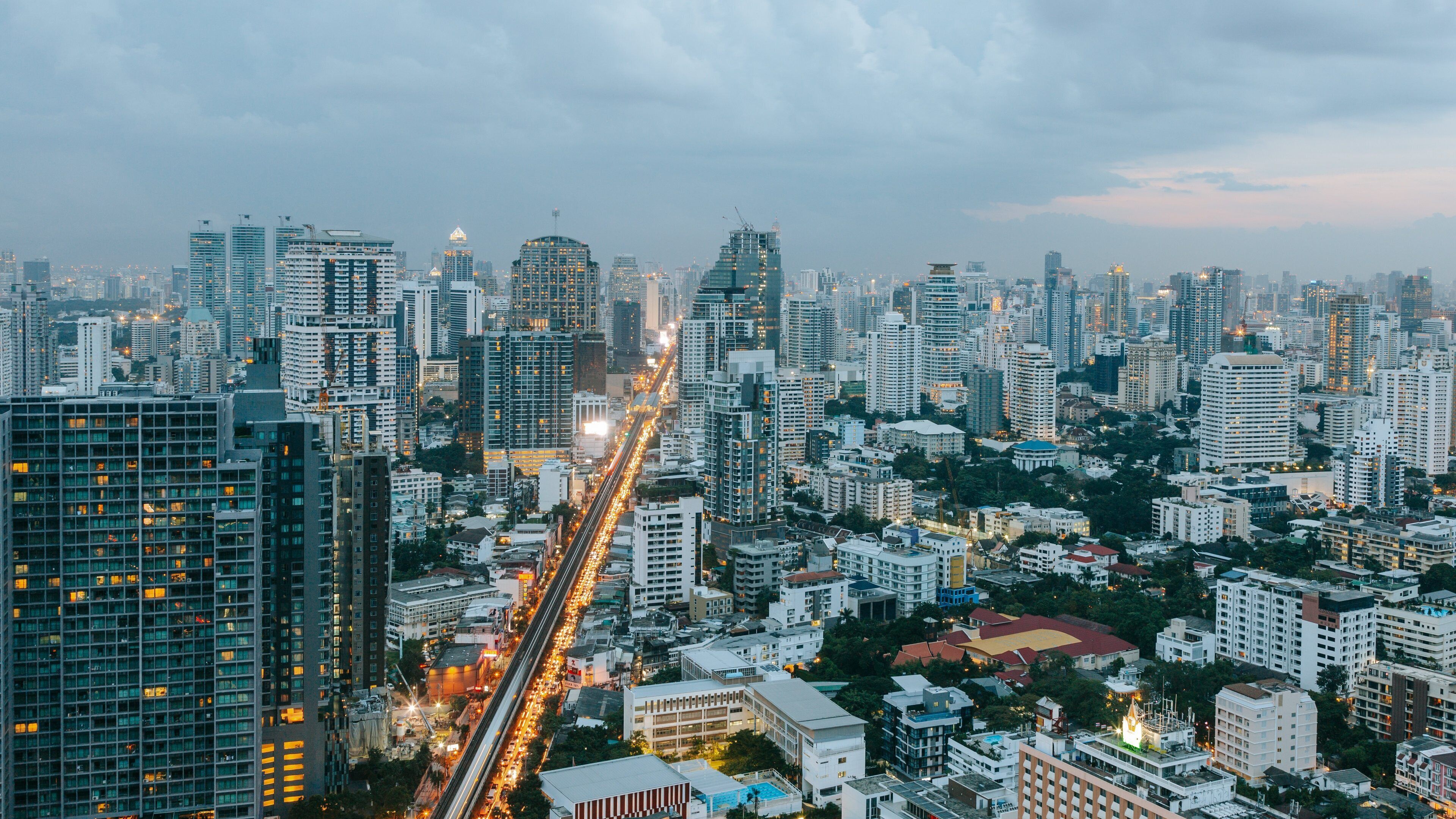 Sukhumvit which includes landscape views and a city