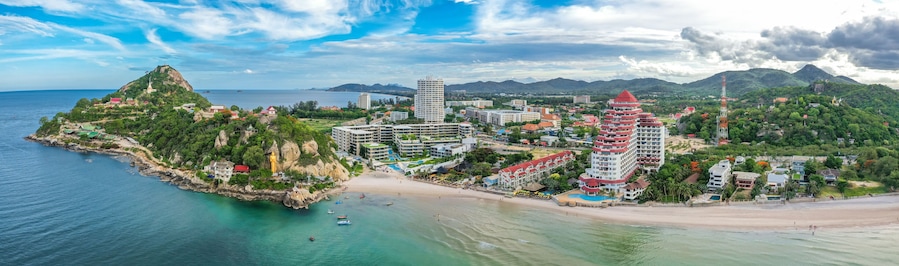 Wat Khao Takiab hill and beach in hua Hin, Prachuap Khiri Khan, Thailand