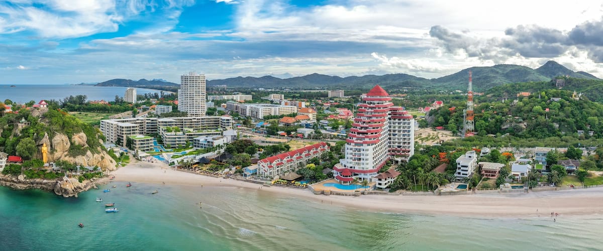 Wat Khao Takiab hill and beach in hua Hin, Prachuap Khiri Khan, Thailand