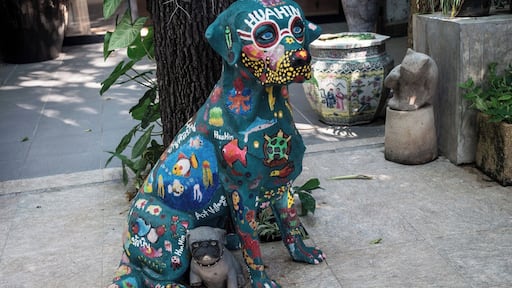 A lovely place to spend a quiet afternoon, watching local artists painting, crafting or sculpuring. There is also a lovely café with a nice view over a pond. Please do donate as there is no entrance fee