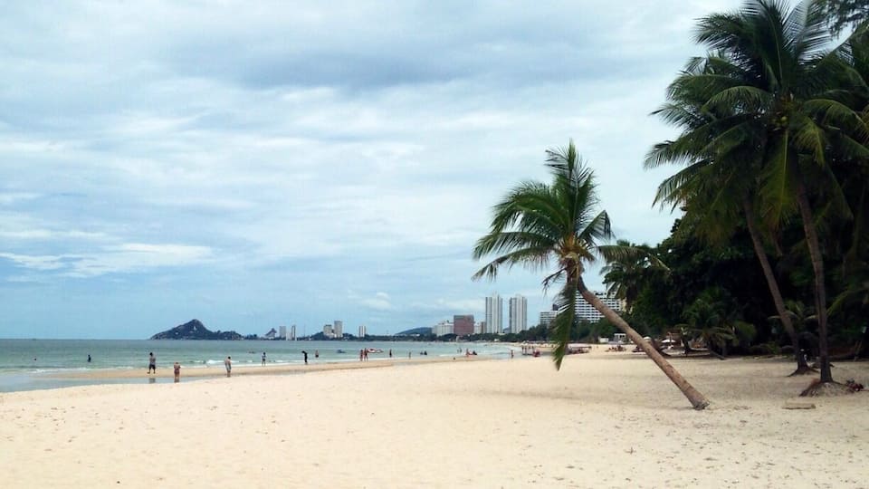 Our walk along Hua Hin beach. The beach is about 5km long and the sand is much whiter than I remember. The beach is filled with some great hotels and on the North end of the beach it seems a lot cleaner. Hua Hin is about a 3 hour drive or a 5-7 hour train ride from Bangkok depending on delays. Hua Hin is popular for golf, health/wellness retreats and kiteboarding. Unfortunately it is low season and the wind is not consistent for Kiteboarding. #beach