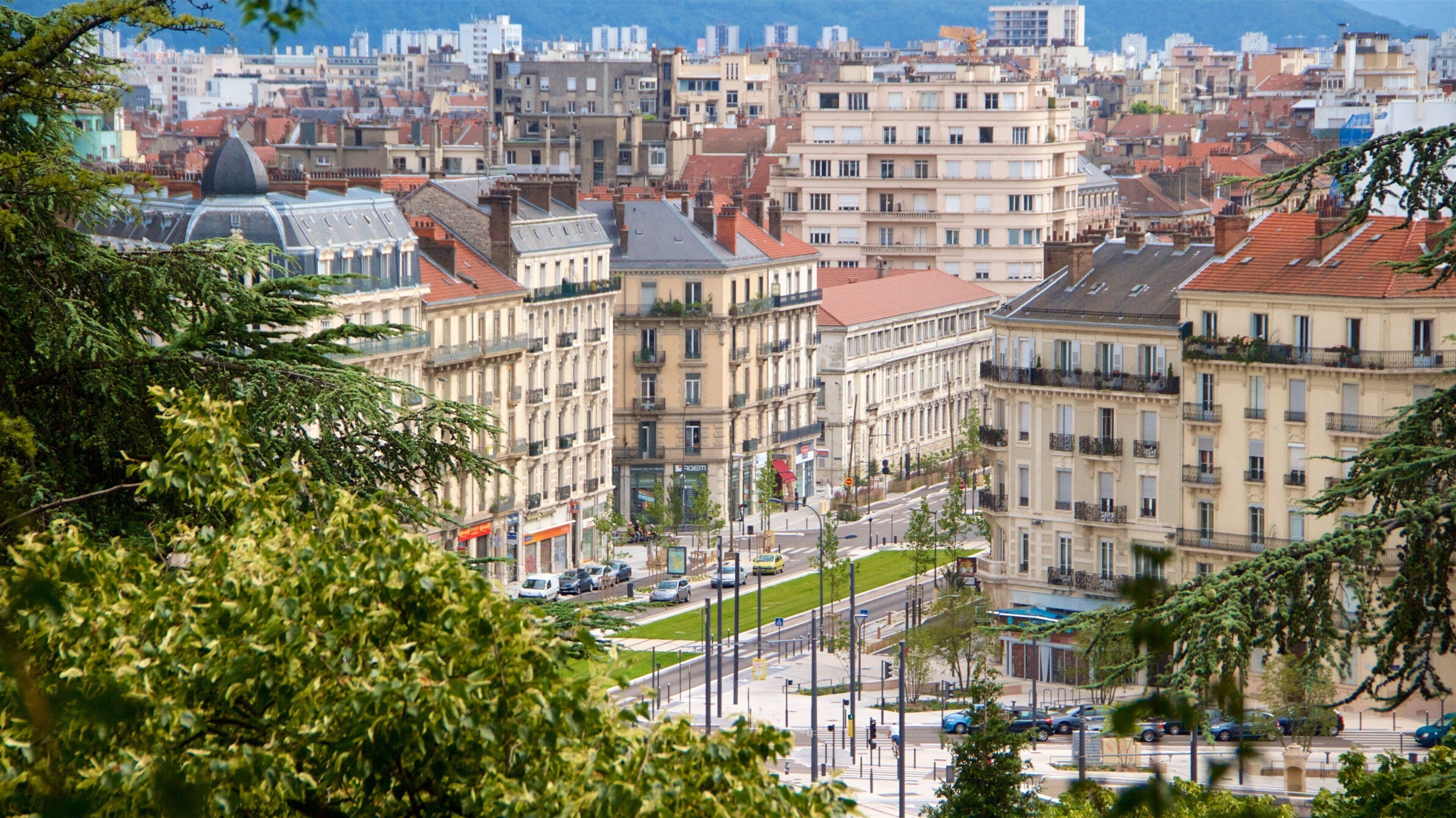 Rhone-Alpes featuring a city