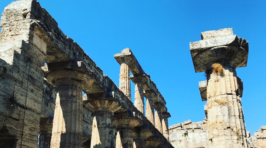 Paestum. Greek temple ruins in Italy.