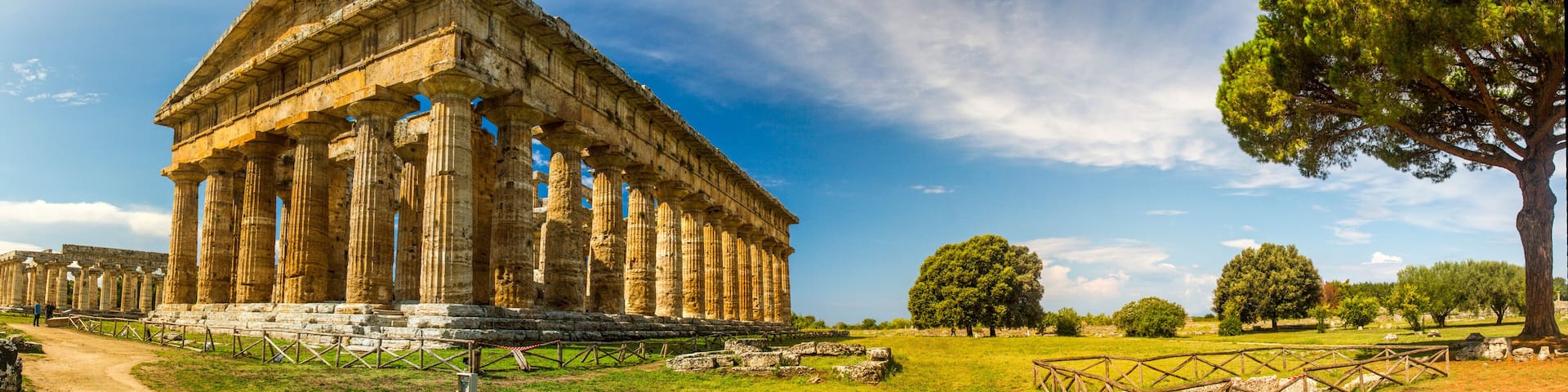 Panorama - Temple Of Paestum - Italy