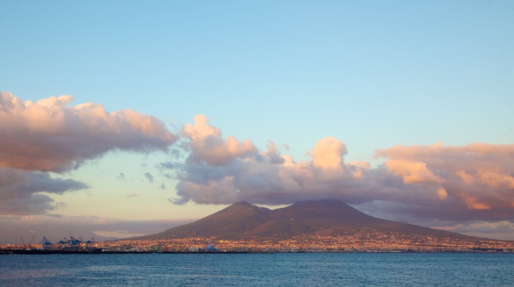 Mount Vesuvius which includes mountains and general coastal views