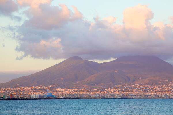 Mount Vesuvius - Pompei which includes mountains, general coastal views and a city