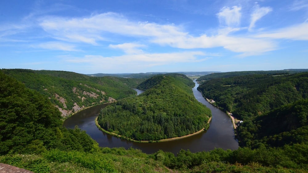Beautiful day at a landmark site in the Saarland.