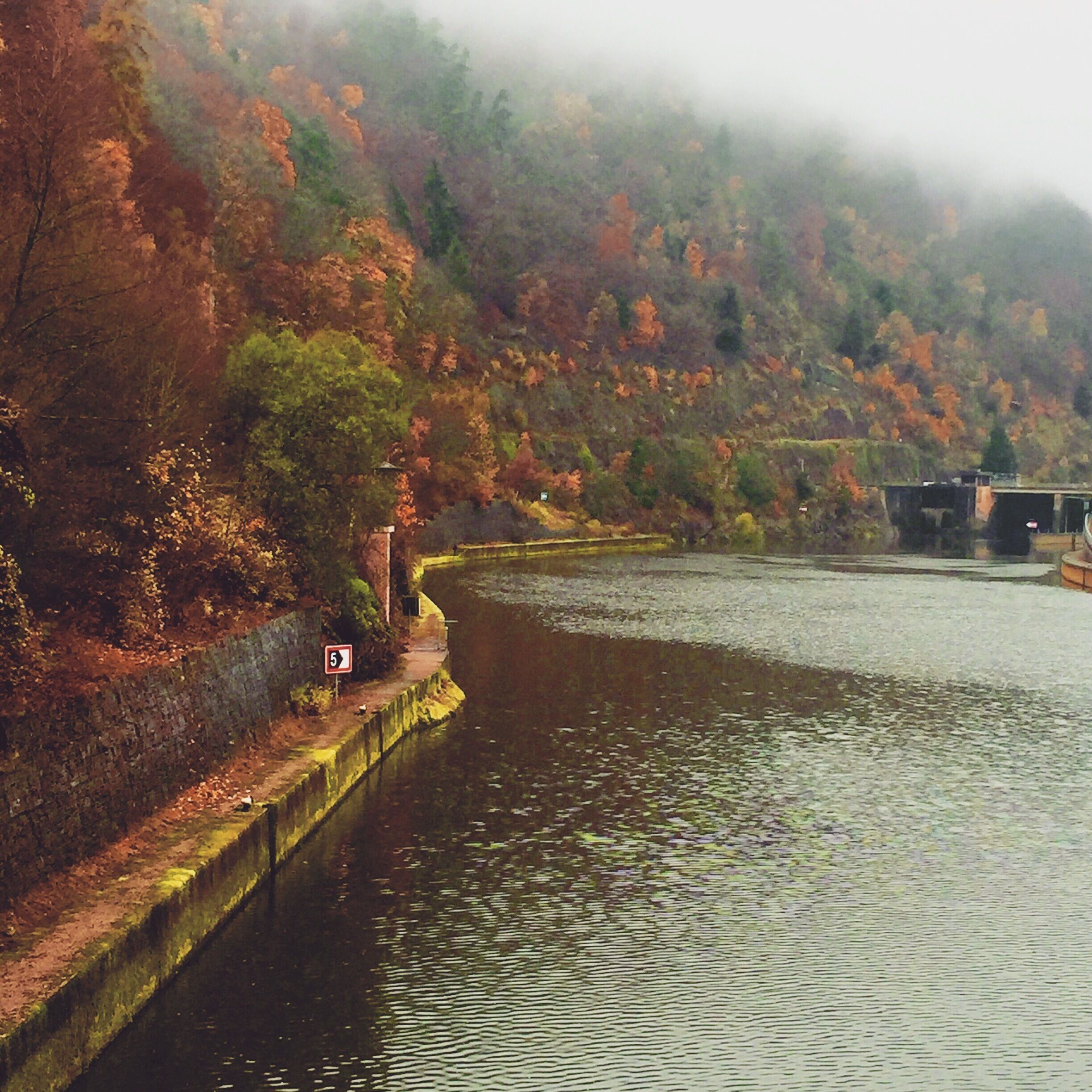 Shot of the Saar River in Mettlach Germany