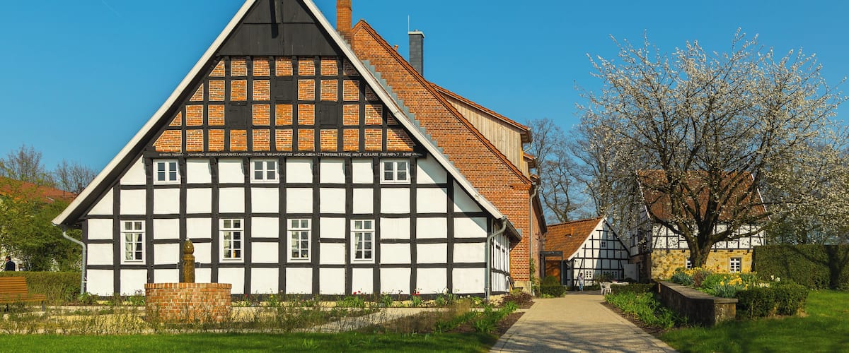 Averbeck's Farm (Averbecks Hof) in Glane, Bad Iburg, Landkreis Osnabrück, Lower Saxony, Germany.