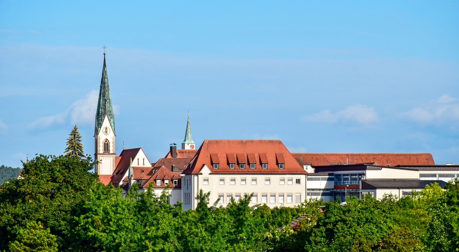 Skyline of the city of Herzogenaurach in Bavaria (Germany)