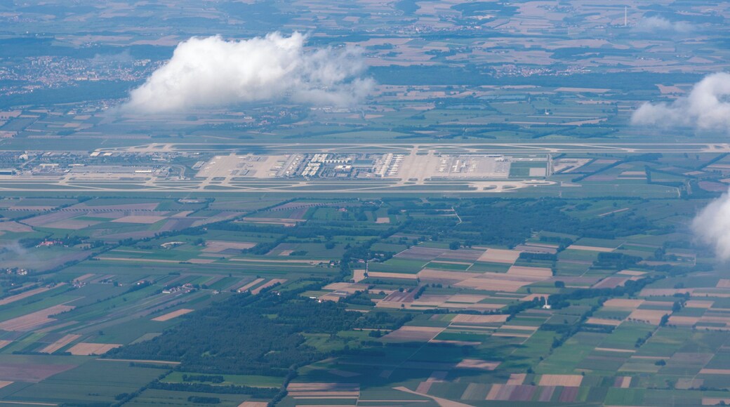 Germany, aerial view of Franz Josef Strauss Airport in Munich