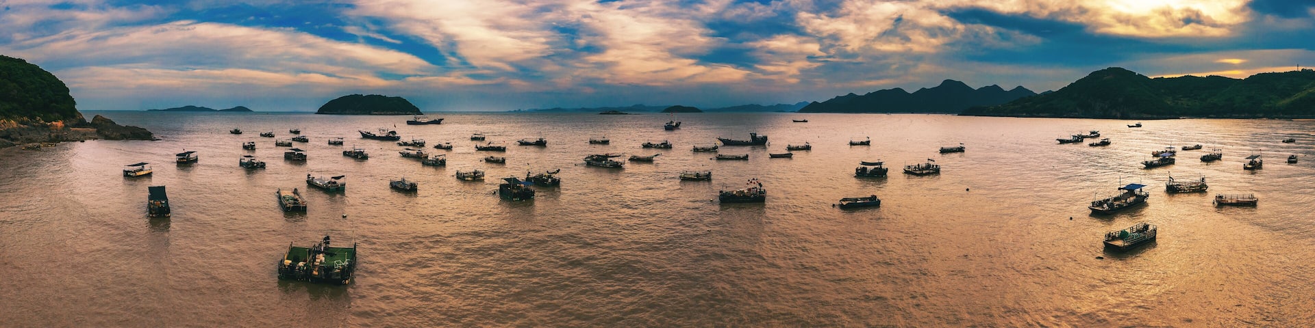 Ships of Xiapu Coast, Ningde City, Fujian Province, China