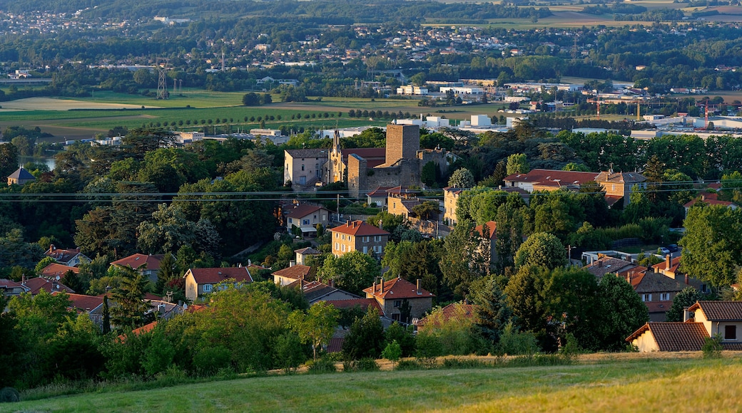 Saint-Germain-au-Mont-d'or, view from mount Thou by sunset